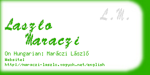 laszlo maraczi business card